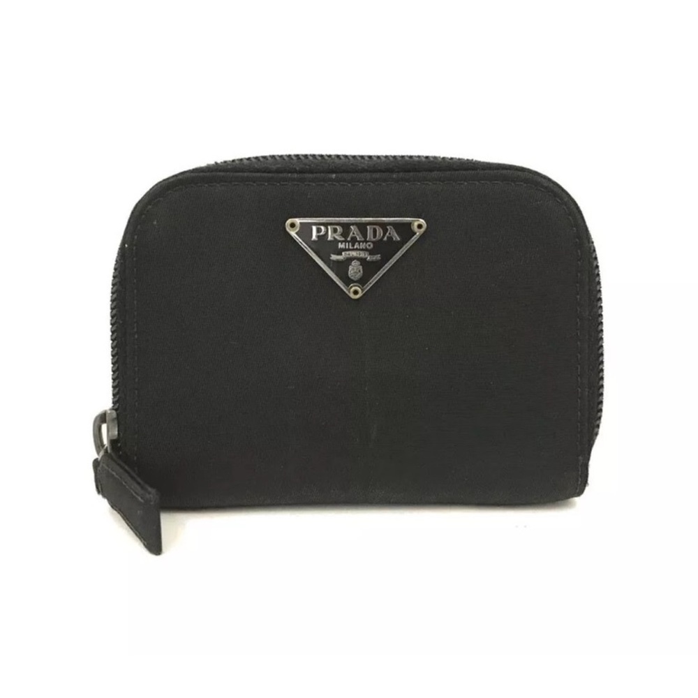 Prada Black Nylon and Leather Wallet